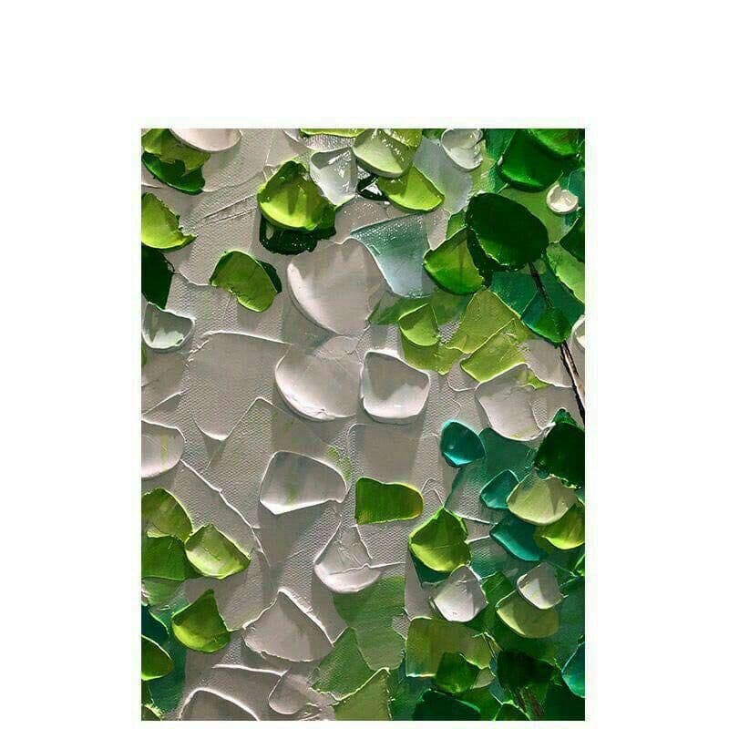 ミニマリストのモダンな手描きの風景油絵