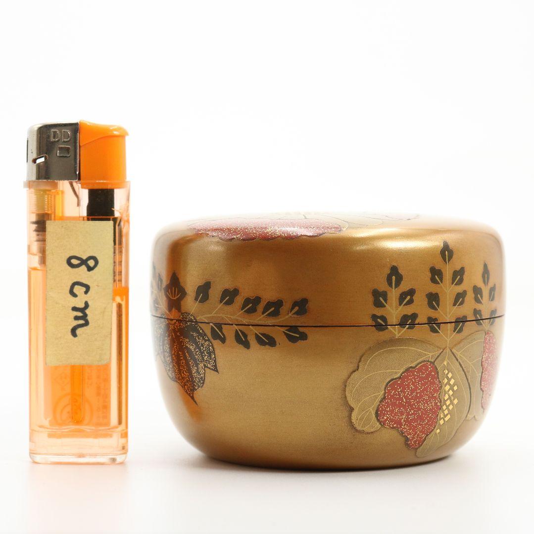 難波仁斎作 高台寺蒔絵 棗 茶道具 共箱　M839