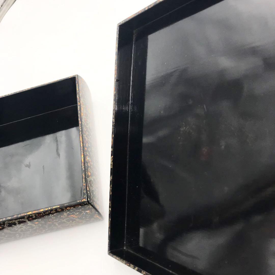 若狭塗　漆塗　台付　菓子器　重箱　漆器