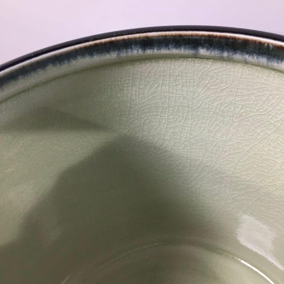 Ｐ６８７　水指　『加藤陽山造』『御深井』『一重口水指』　共箱　茶道具