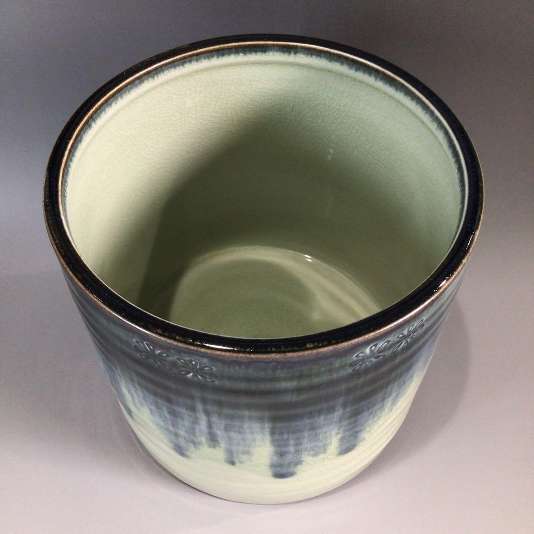 Ｐ６８７　水指　『加藤陽山造』『御深井』『一重口水指』　共箱　茶道具