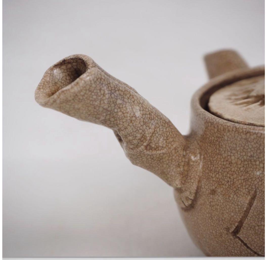 送料無料　江戸時代　尼僧【大田垣蓮月】自作 詩詠彫 手捏煎茶器6点名品茶道具