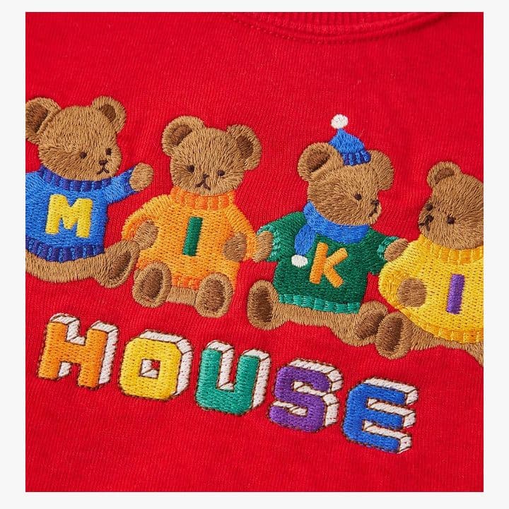 ミキハウス トレーナー 100 日本製 ベア くま チェック