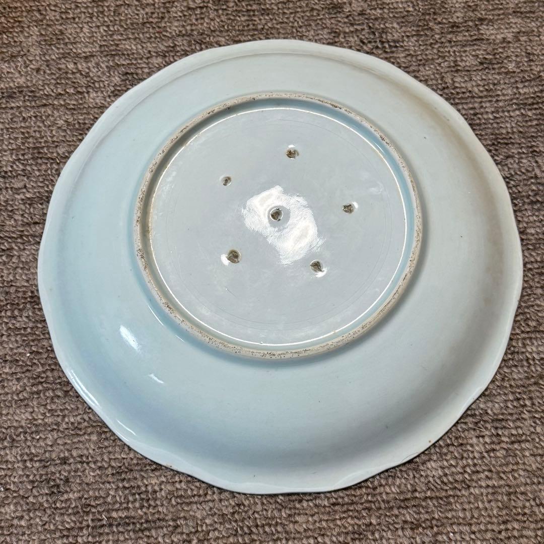 古伊万里　染付　志田焼　竹虎文　大皿