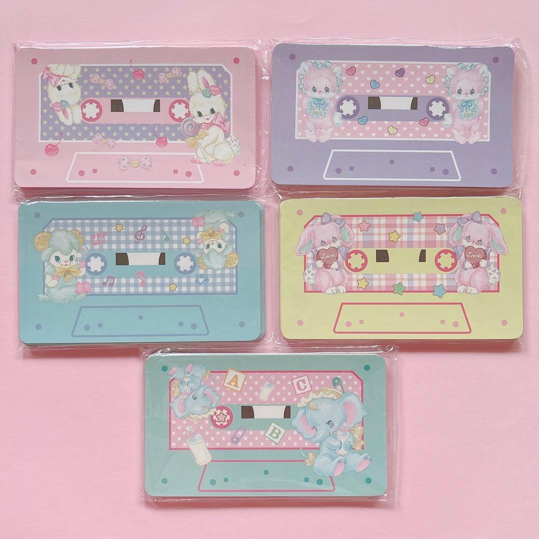 ♡ayyjewel カセットテープ メモ フレークシール アニマル キャンディ♡