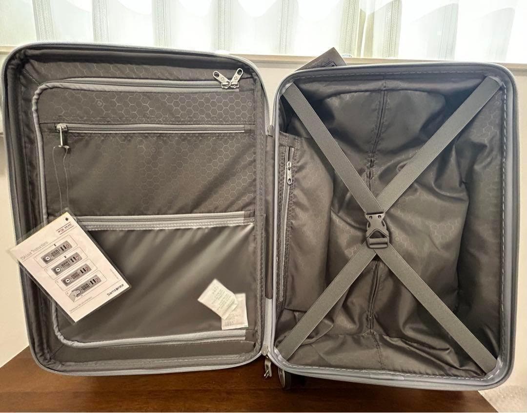 訳あり✨サムソナイト 36L スーツケース シルバー スピナー 55 拡張可