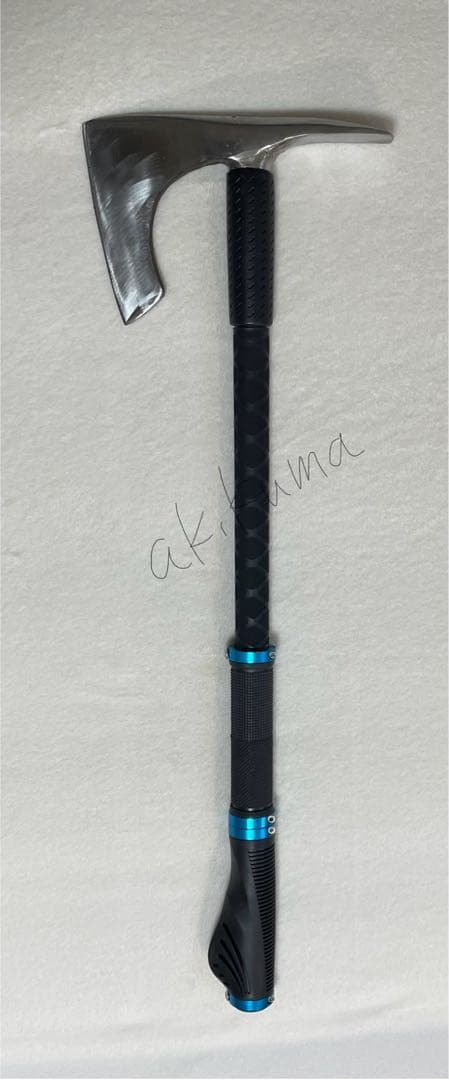 材割り用採集斧　両手斧　ロング　ブルー