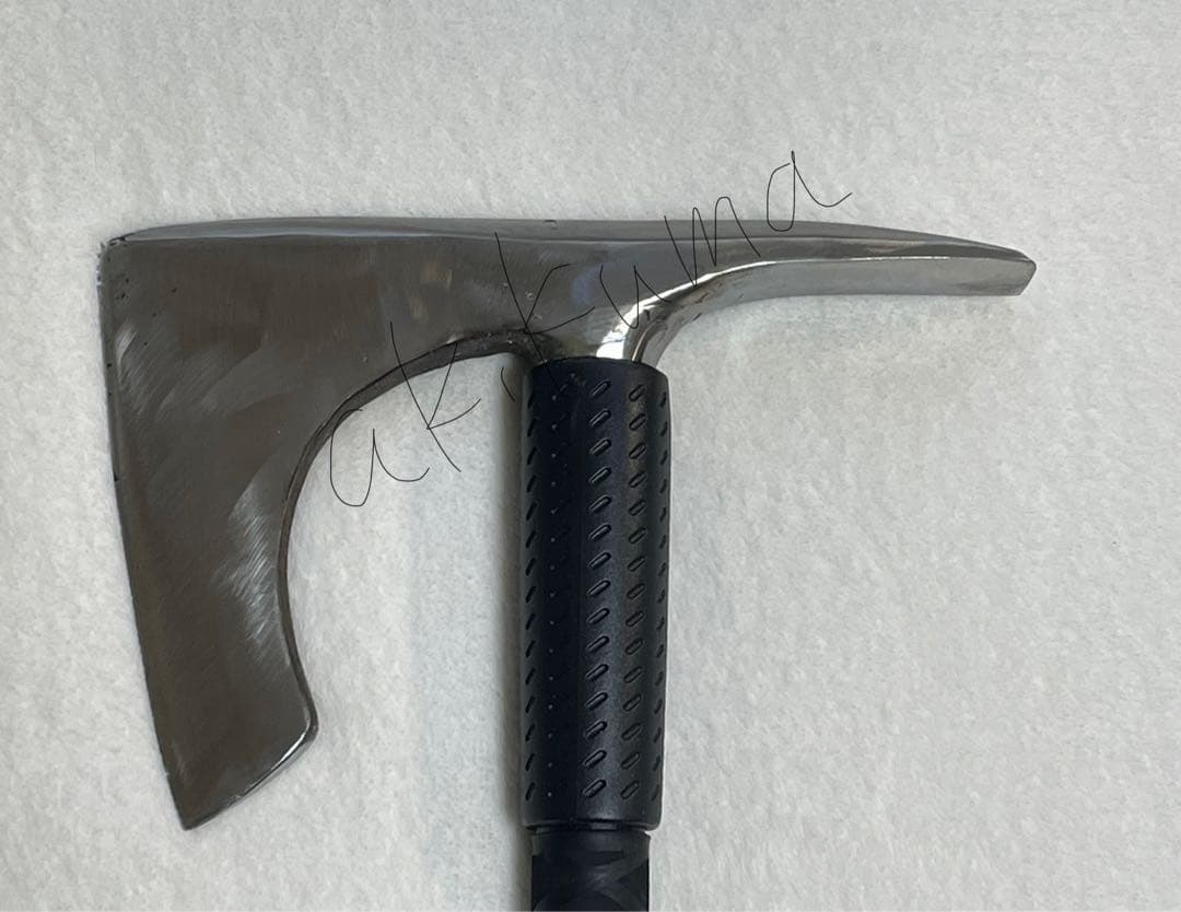 材割り用採集斧　両手斧　ロング　ブルー