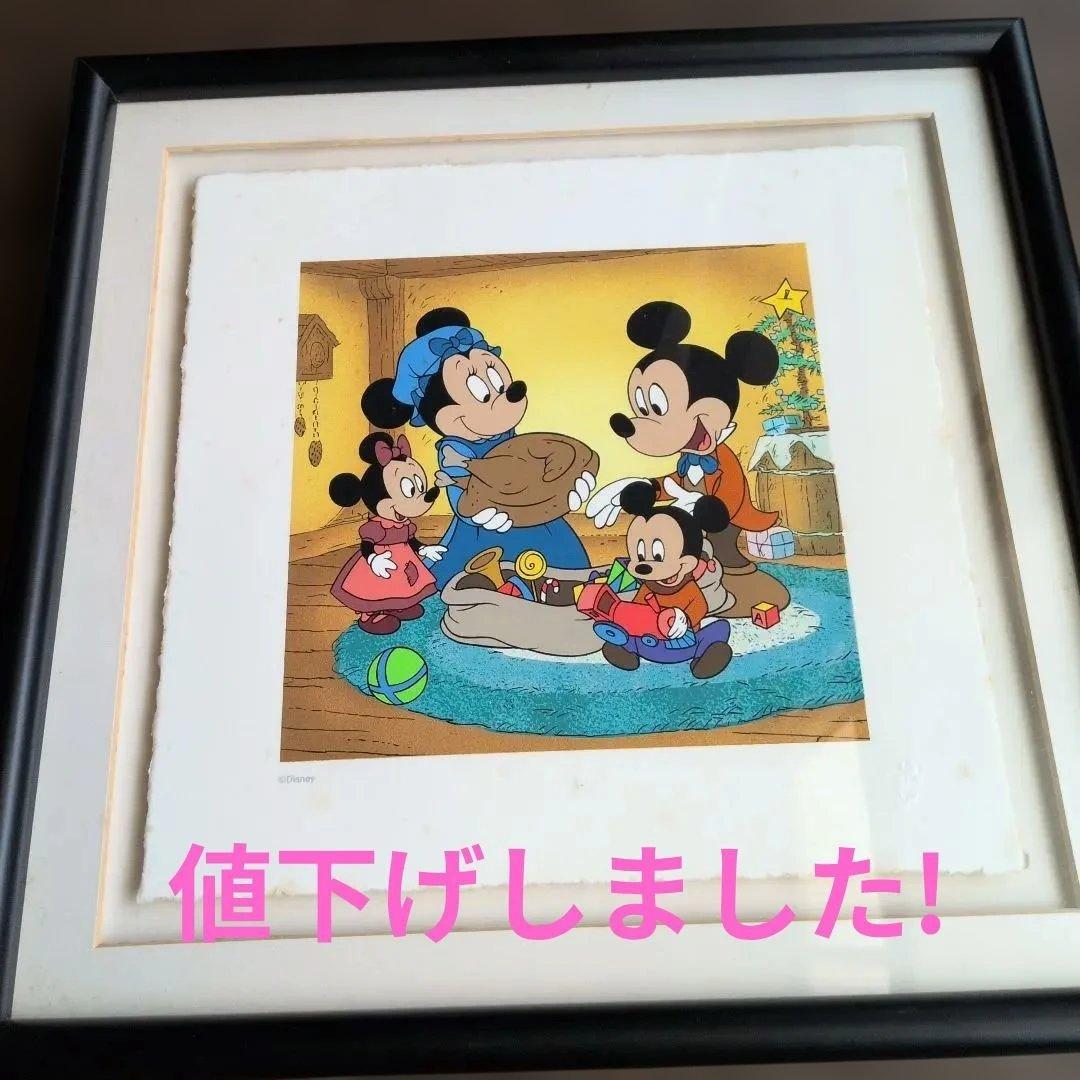 ミッキー・マウス クリスマスキャロル　ディズニー シルクスクリーン　絵画