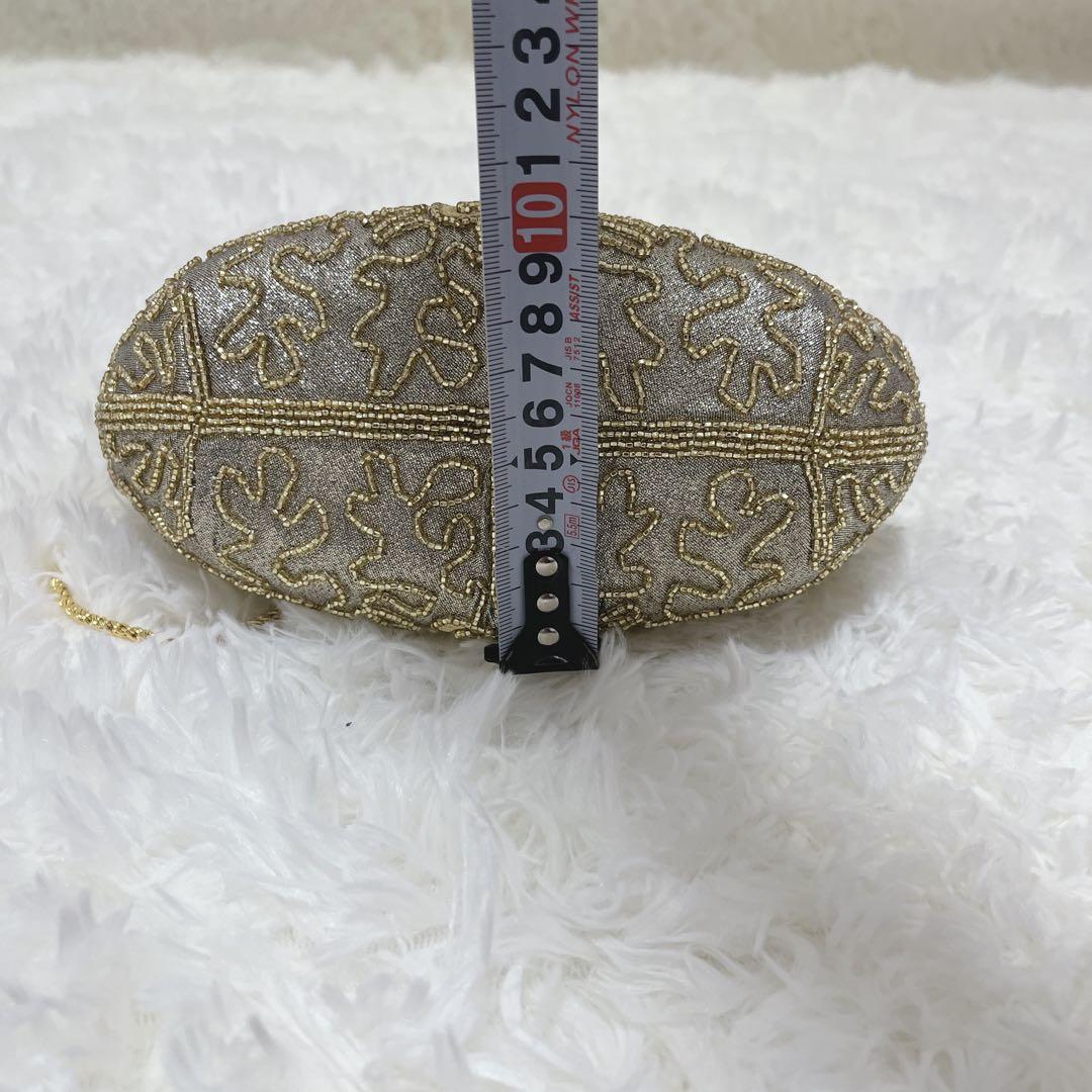 花井幸子　YUKIKO HANAI ビーズ刺繍 パーティーバッグ　美品