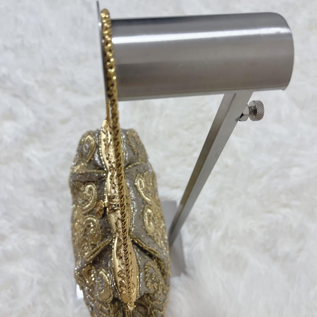 花井幸子　YUKIKO HANAI ビーズ刺繍 パーティーバッグ　美品