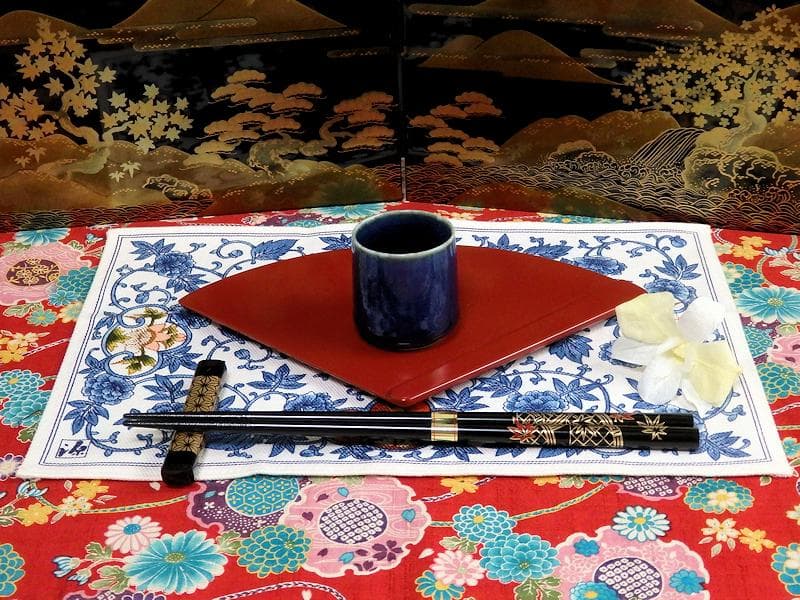 古伊万里　瑠璃色　のぞき　猪口　D312AS-CYk