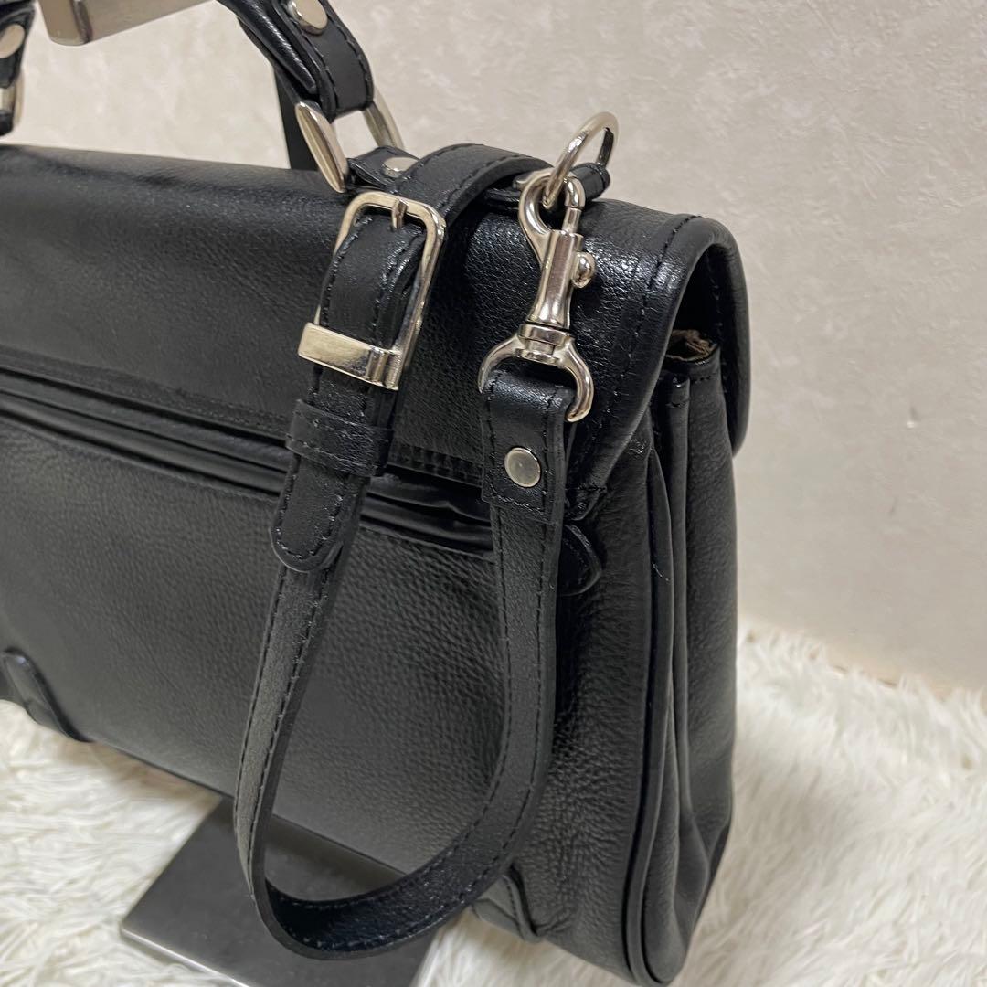 極美 青木鞄 NEVADA ラガード ミニダレスバッグ　2way レア ブラック