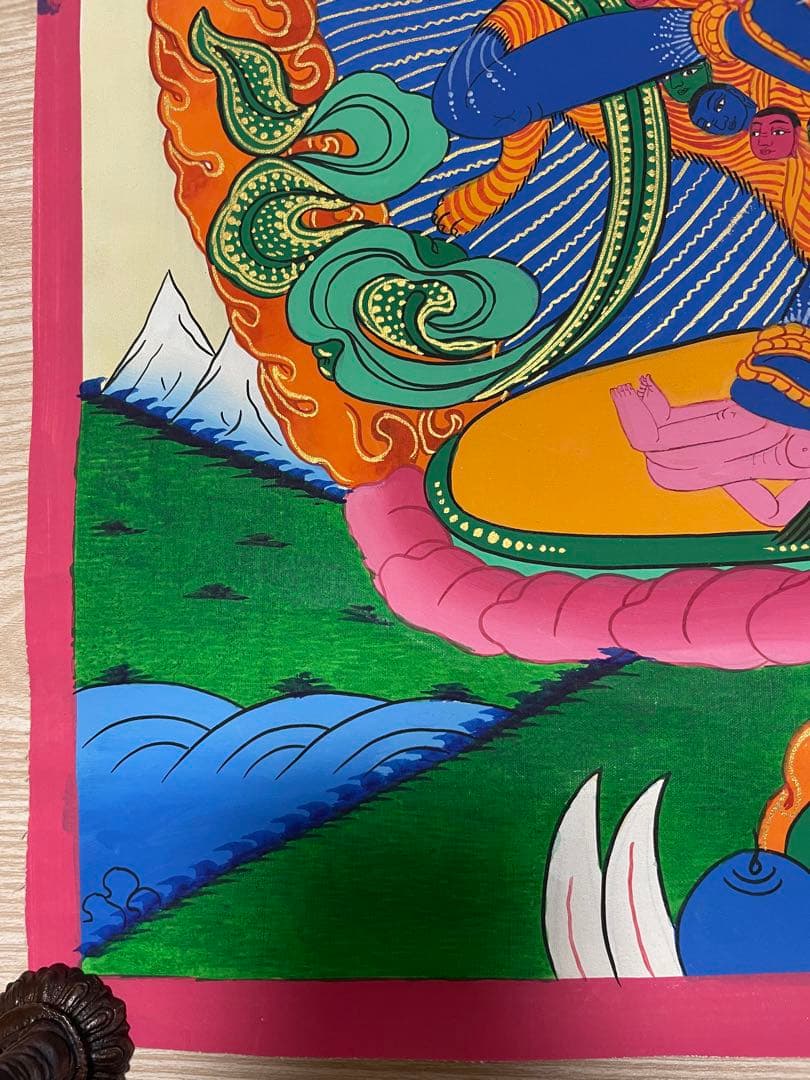 《 チベット密教　1点物 》 手描き　曼荼羅　ダキニ　ジョギニ　仏教　密教