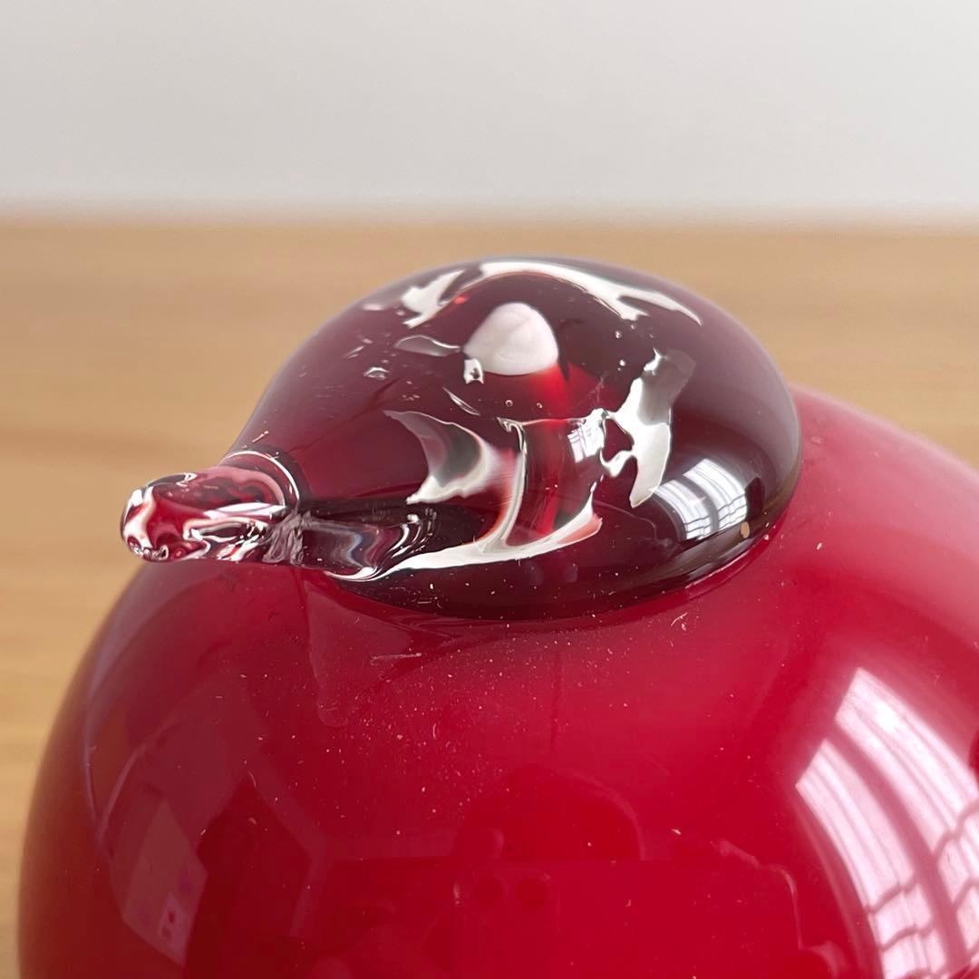 オイバ・トイッカ パフボール クランベリー レッド ガラスオブジェ イッタラ