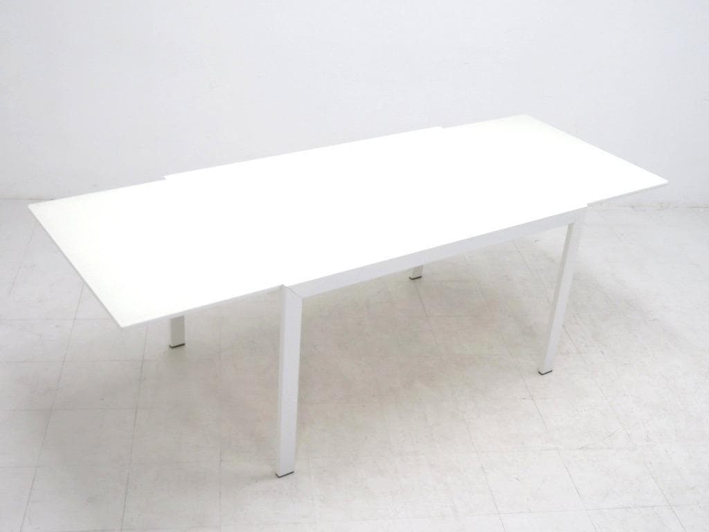 展示品　カリガリス　ガラス　伸長式　エクステンション　ダイニングテーブル