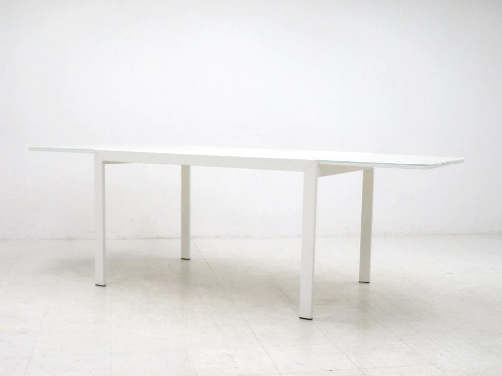 展示品　カリガリス　ガラス　伸長式　エクステンション　ダイニングテーブル