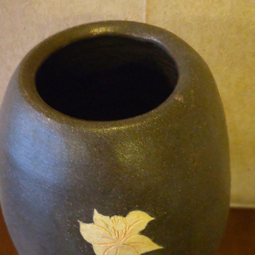 耳つき象嵌花瓶