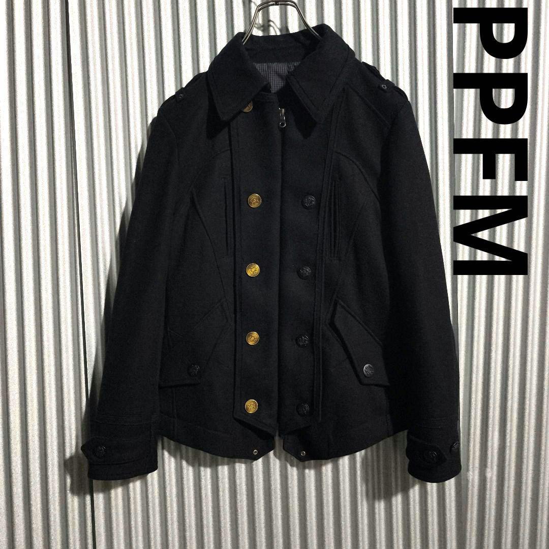 Y2K 00s PPFM ナポレオンジャケット 金ボタン ブラック 黒