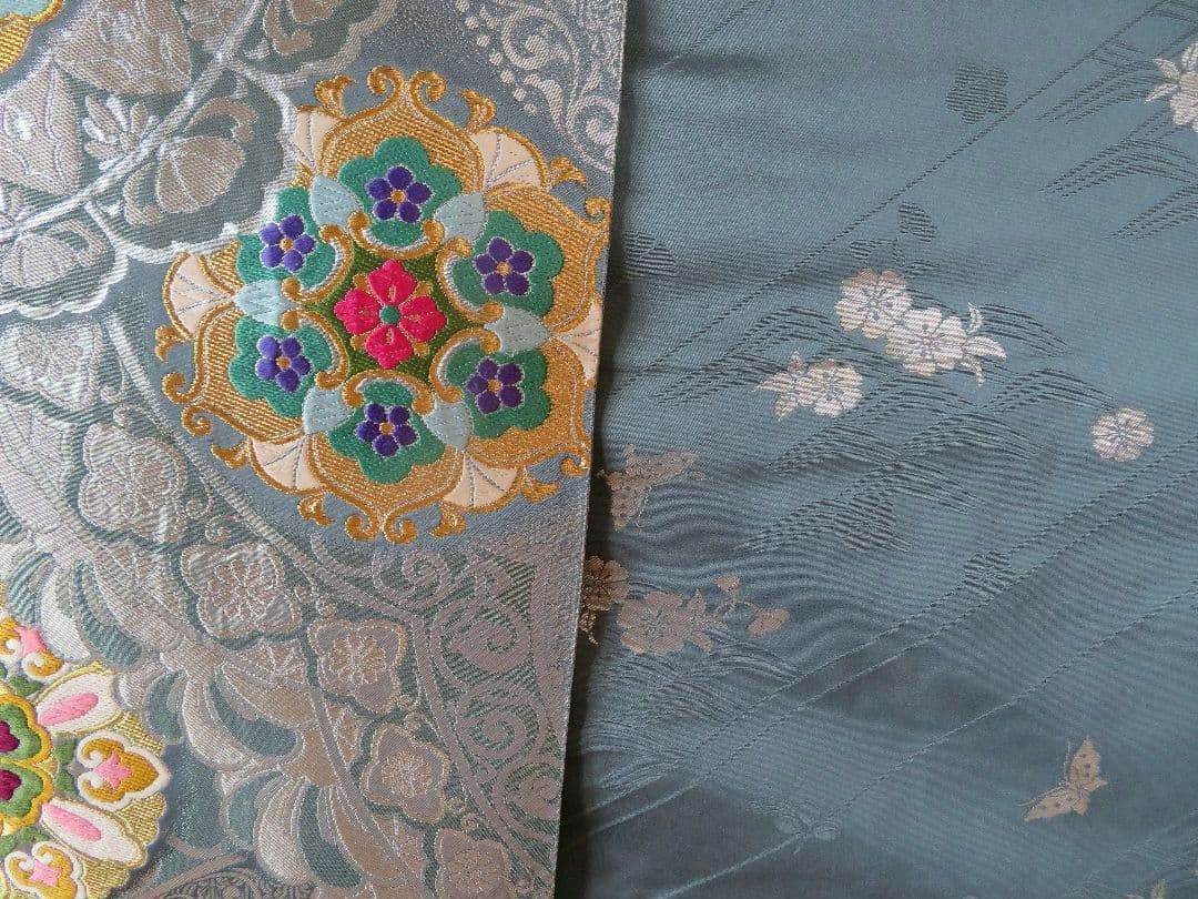 5200 振袖フルセット　正絹黄イエロー　成人式結婚式卒業式 古典御所車