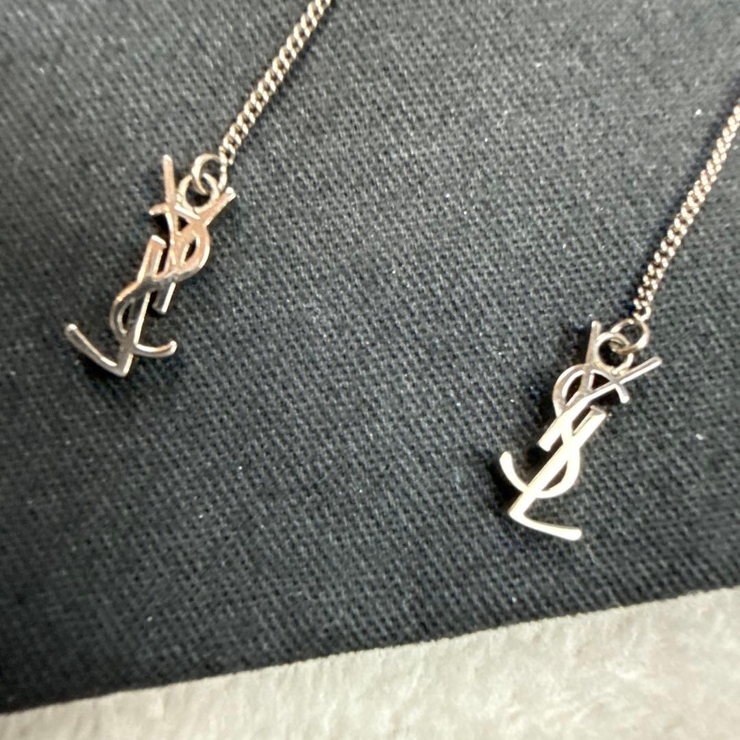 オピウム カサンドラロゴ YSLロゴ ロングスレッダー チェーンピアス 美品
