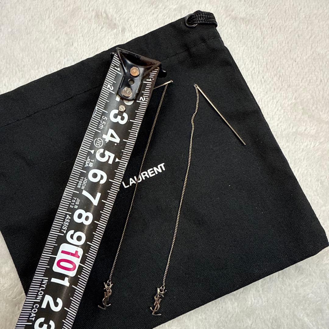 オピウム カサンドラロゴ YSLロゴ ロングスレッダー チェーンピアス 美品