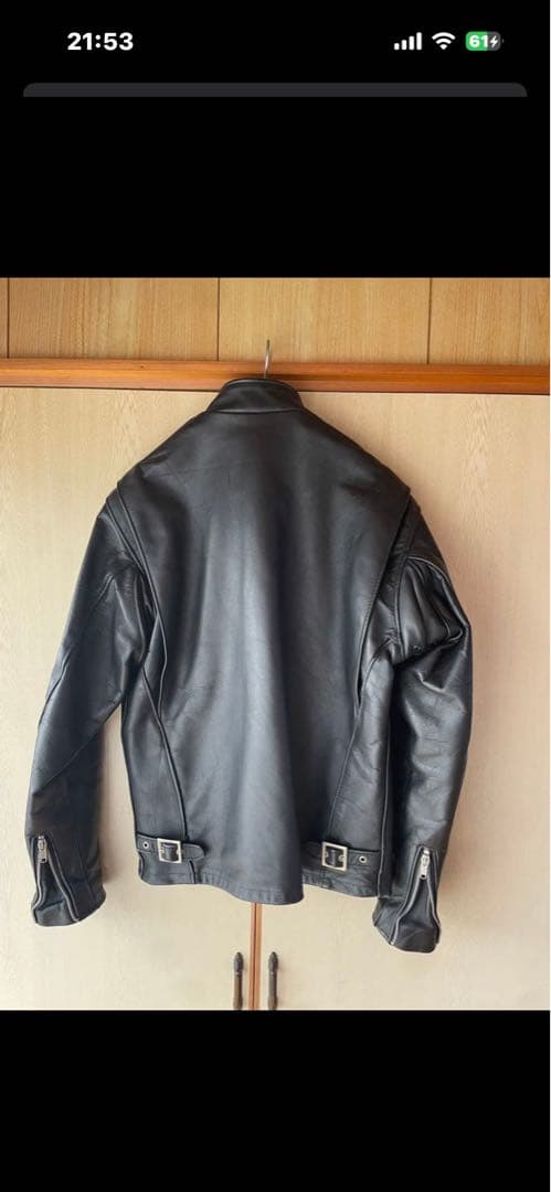 SCHOTT ブラックレザーシングルライダースジャケット