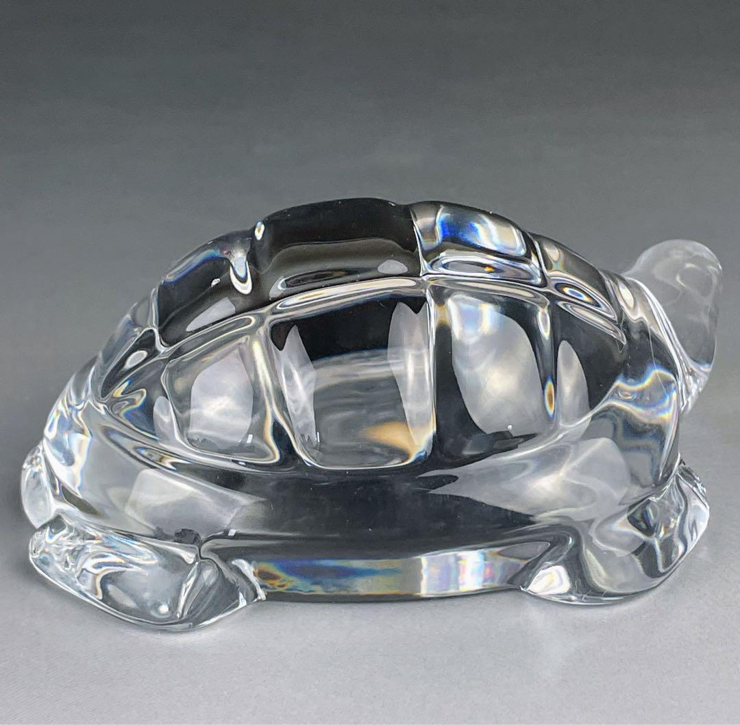 バカラ 亀 かめ カメ クリスタル 置物 ぺーパーウェイト オブジェ