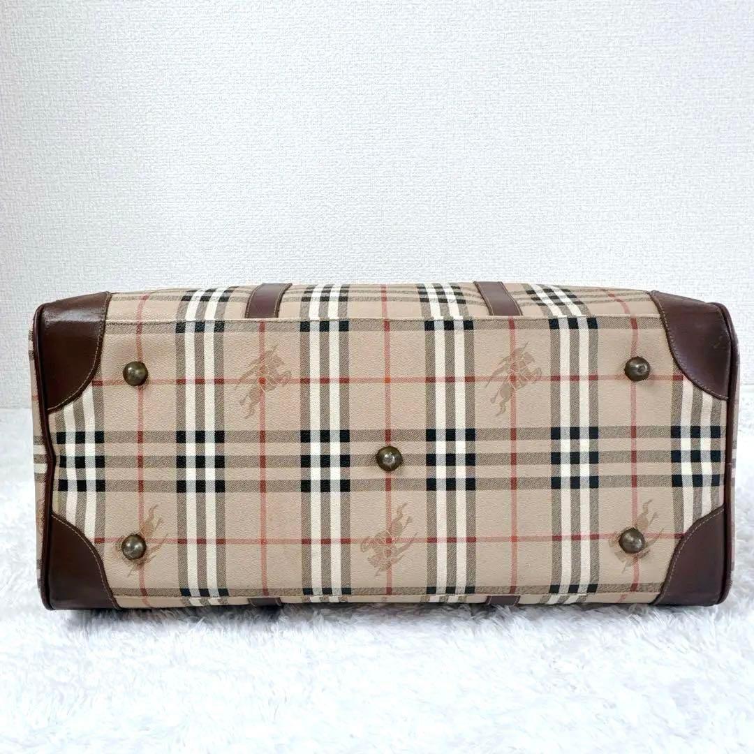 バーバリー ボストンバッグ ノバチェック ホースロゴ PVC Burberry