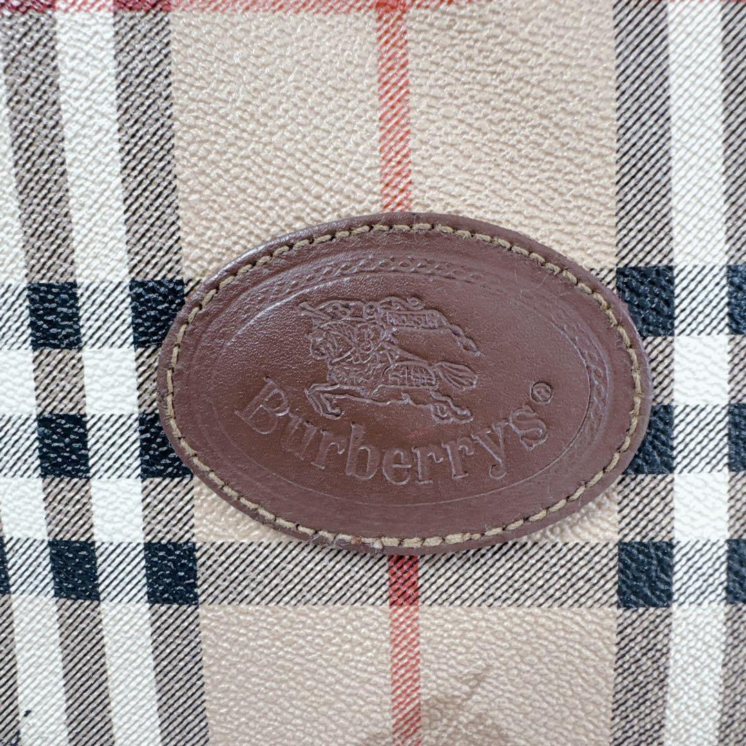 バーバリー ボストンバッグ ノバチェック ホースロゴ PVC Burberry