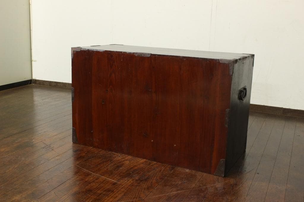 欅材！庄内箪笥！時代箪笥和家具サイドボード古道具古家具和モダンローチェスト古布