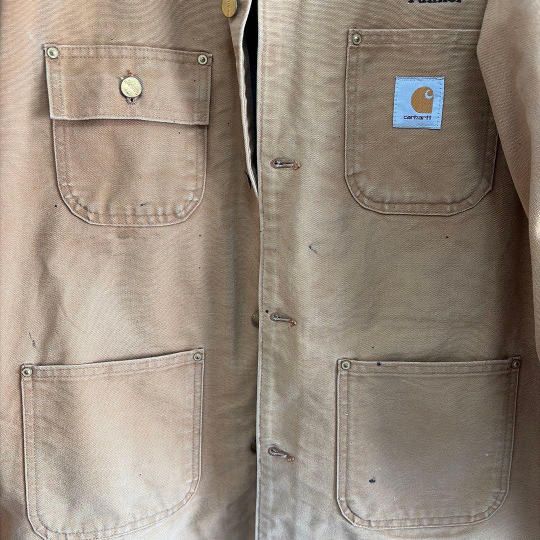 Carhartt ベージュジャケット コーデュロイ襟