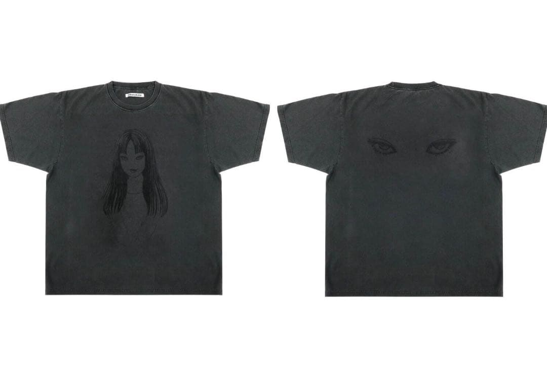 ミキオサカベ 伊藤潤二 富江 ウォッシュド プリント Tシャツ