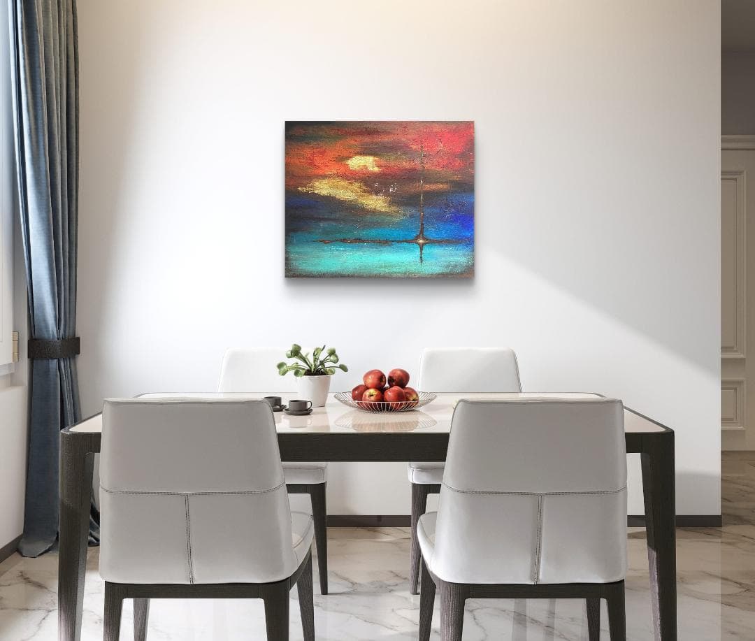 絶対零度/ 抽象画 キャンバス 73×61㎝ F20 モダンアート 原画1点のみ