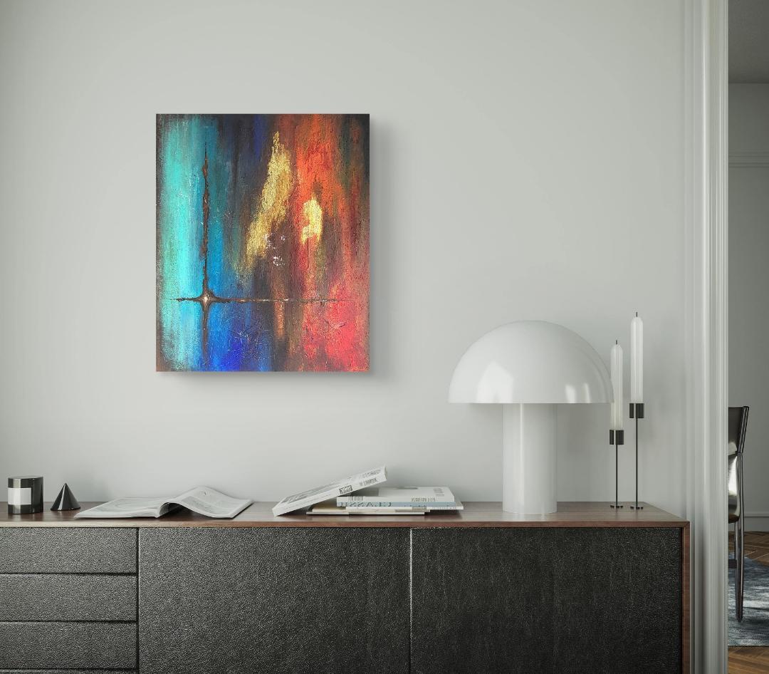 絶対零度/ 抽象画 キャンバス 73×61㎝ F20 モダンアート 原画1点のみ