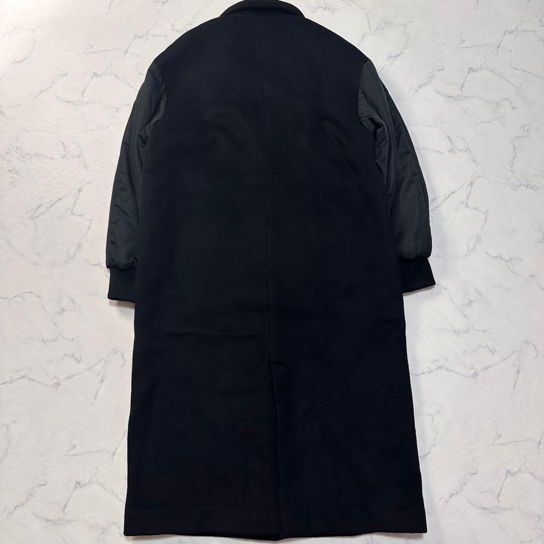 マイカアンドディール　ベスト付き袖切替　ウールチェスターコート