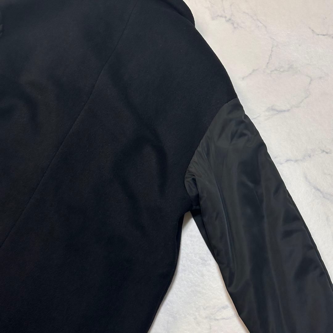 マイカアンドディール　ベスト付き袖切替　ウールチェスターコート