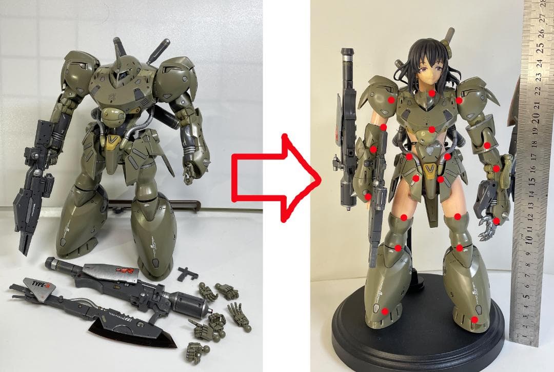 DIY作品：玄武 フレームアームズのメカ少女 （ワンオフ）