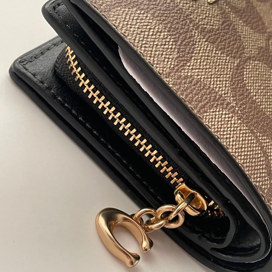 COACH コーチ スナップ折り財布 シグネチャー C3309 IMCBI