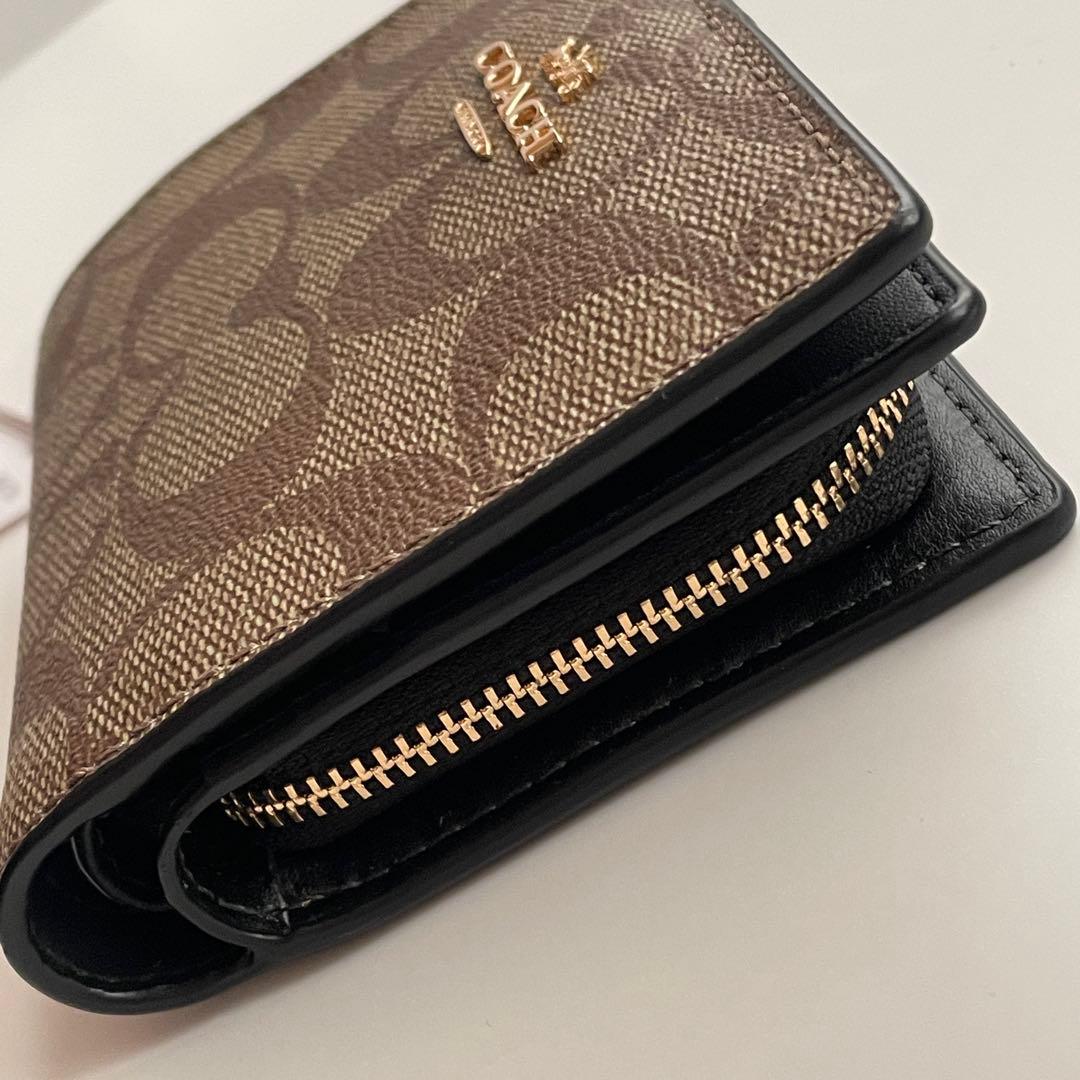 COACH コーチ スナップ折り財布 シグネチャー C3309 IMCBI