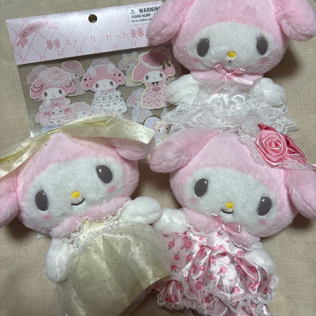 サンリオ　マイメロディ マスコットホルダー（レディマイメロディ） 4点セット