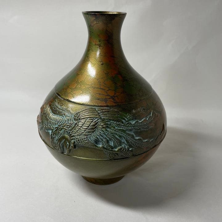 FZ02⑥ 高岡銅器 鋳造花瓶