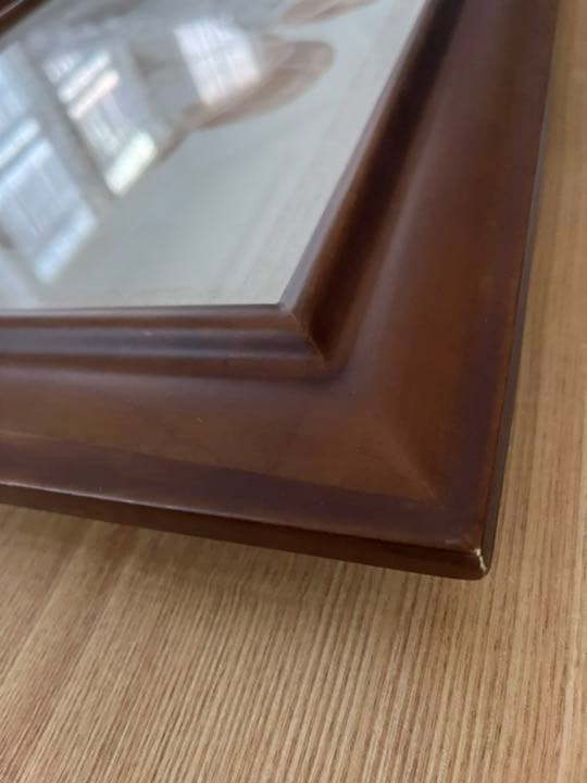 ハンドメイド　トールペイント　キャンバス　茶系