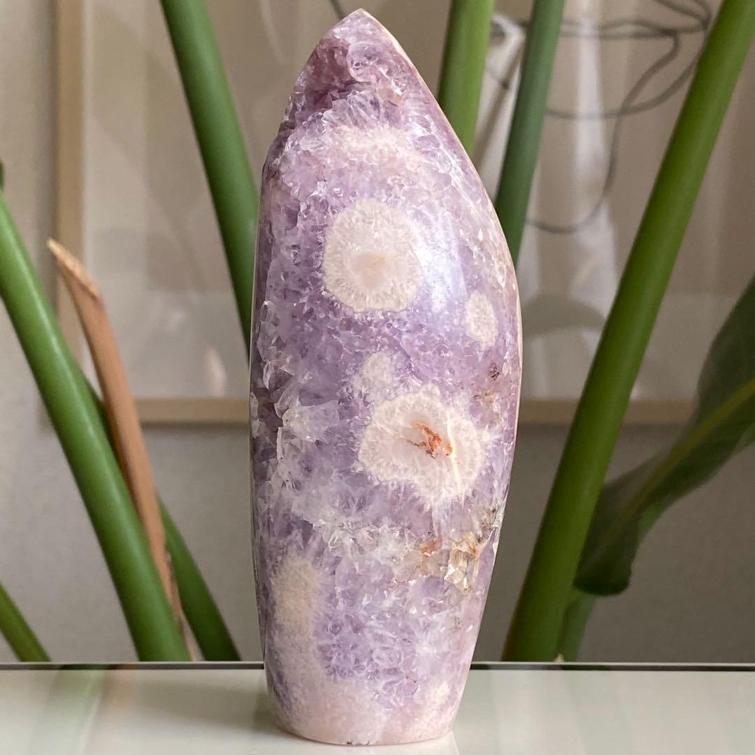 ★★★破格 最終特価【 ピンクアメジスト トーチ型 ドーム 約500g 】