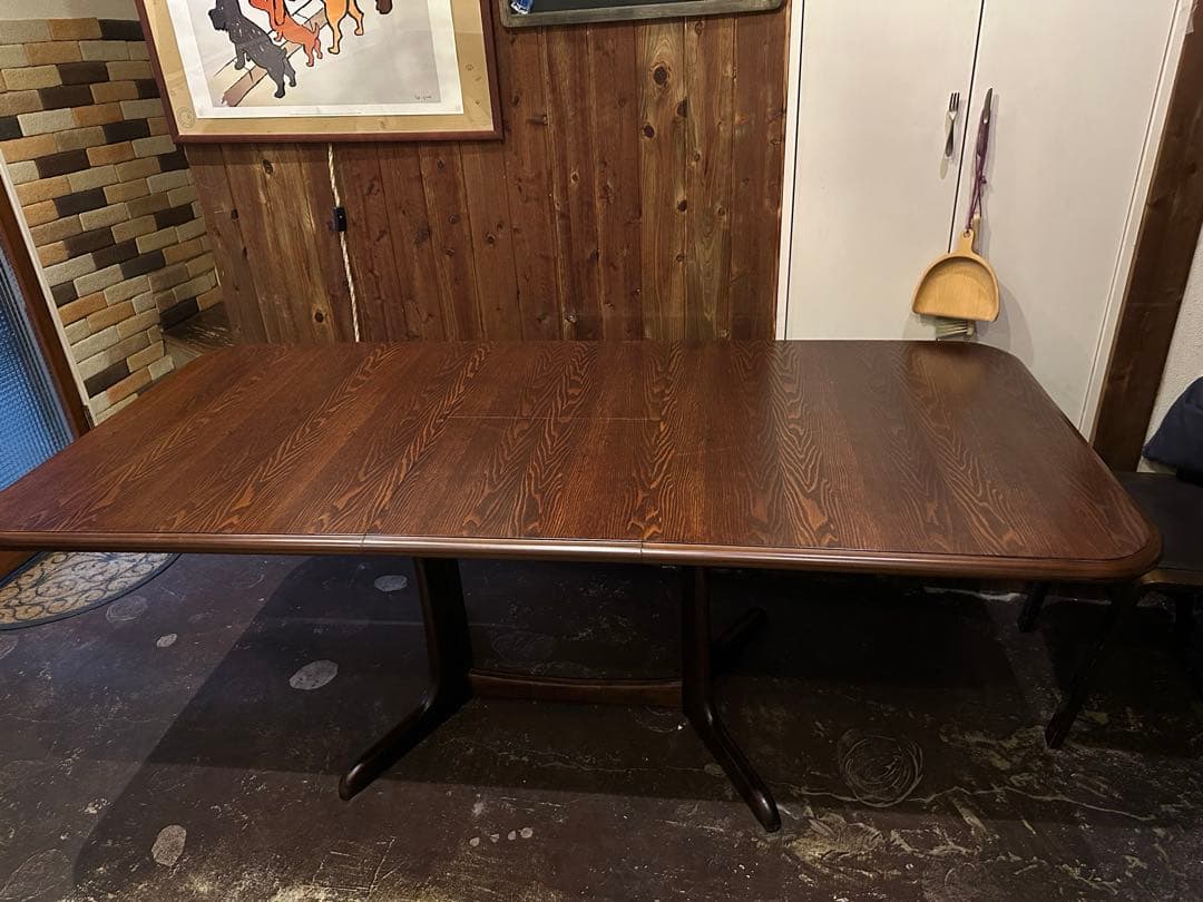 t*e様 ダイニングテーブル　エクステンションテーブル　伸縮式　ビンテージ　ホエ