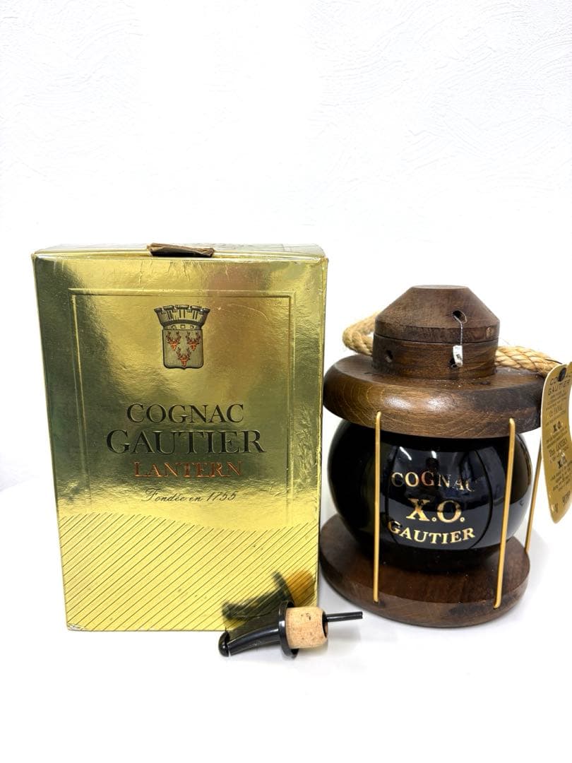 古酒 GAUTIER ゴーティエXO 木製ランタン型 700ml 40% 未開栓