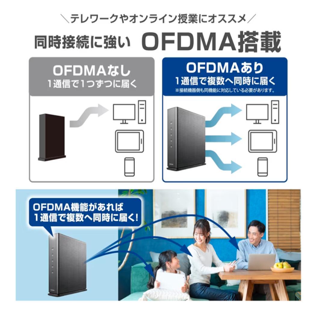 エレコム 無線LAN WiFi ルーター / WRC-XE5400GSA-G