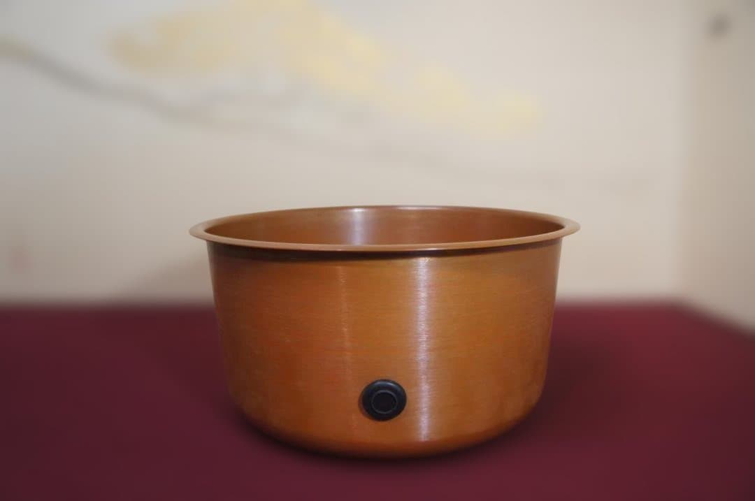 ☆茶道具 立礼棚卓用 銅風炉 銅製 丸炉 410W炭型 電熱器 送料込み