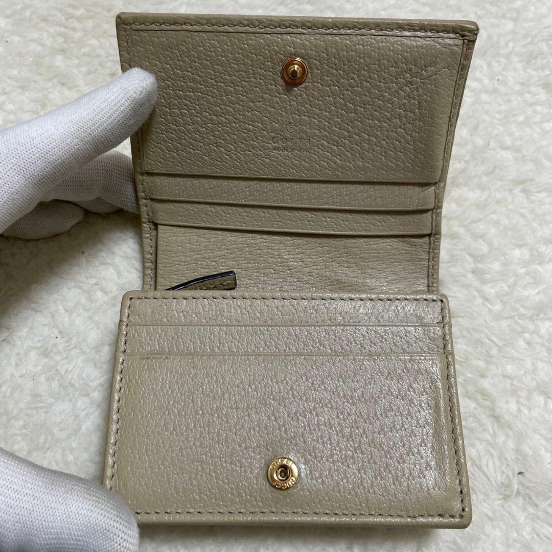 グッチ　GUCCI　折り財布　ホースビット　ベージュ　美品‼️