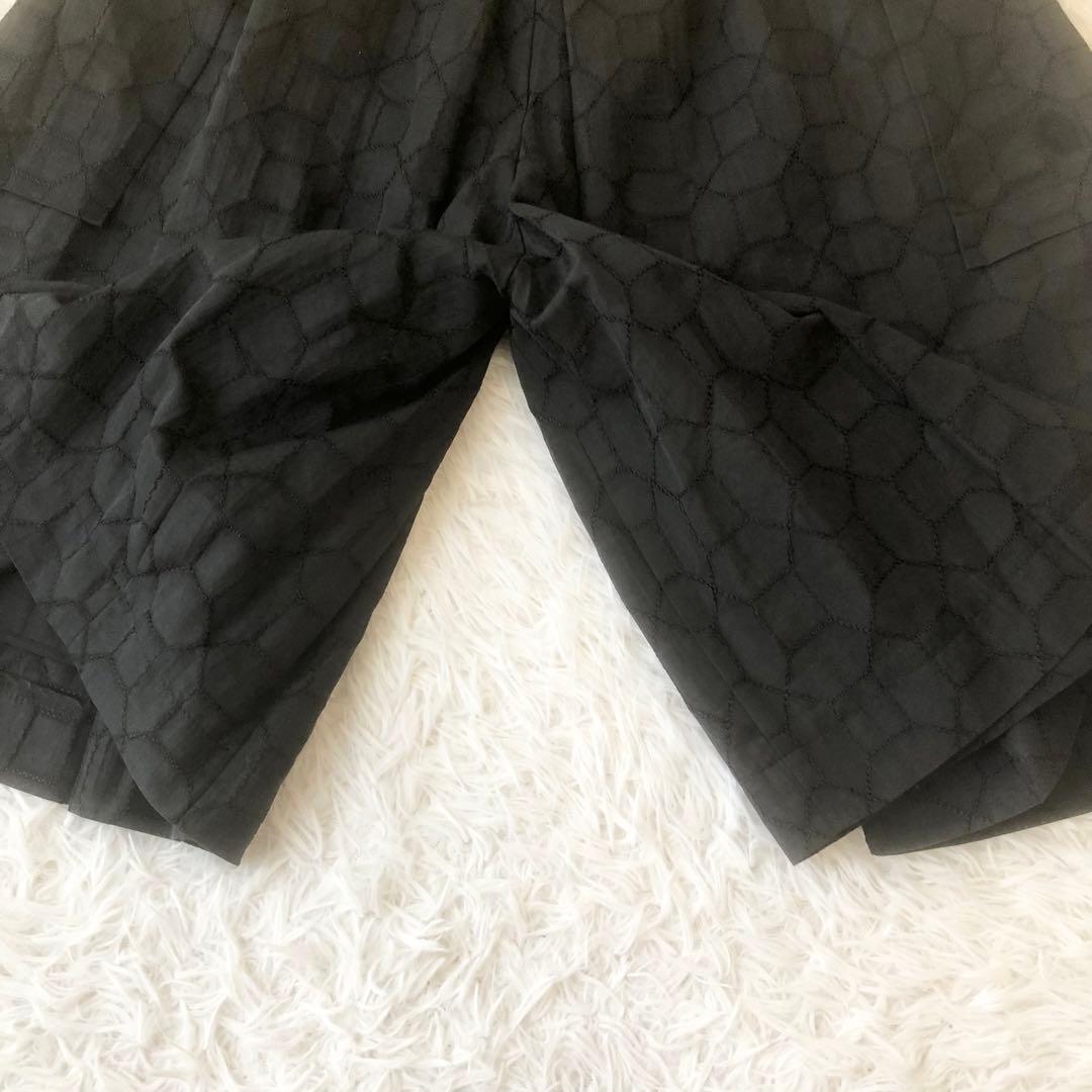 美品 ドゥロワー キュロットスカート ガウチョ コットン シルク ウエストゴム